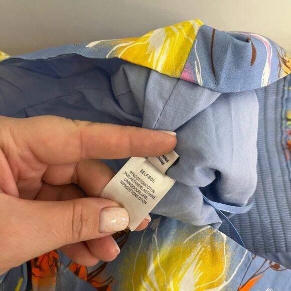 TANYA TAYLOR Aileen Stretch Poplin Crop Top NWT Size 16 - Picture 9 of 11